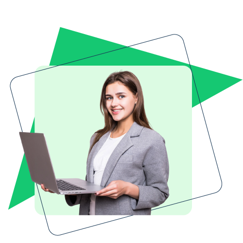 Smiling learner holding books